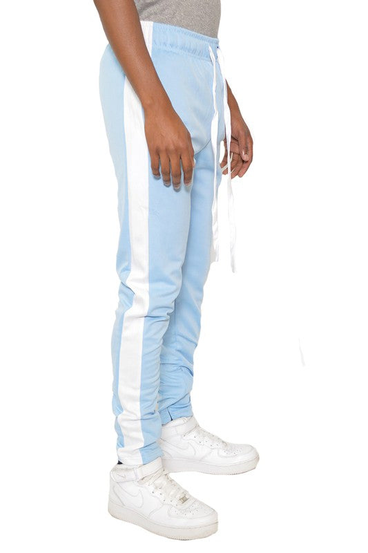 SINGLE STRIPE ANKLE ZIPPER TRACK PANTS