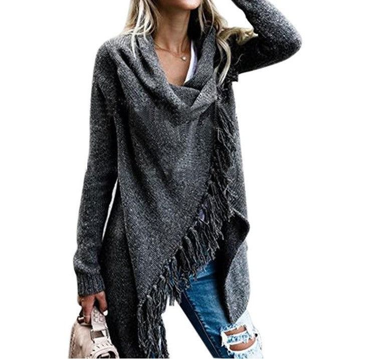 shawl knitted cardigan