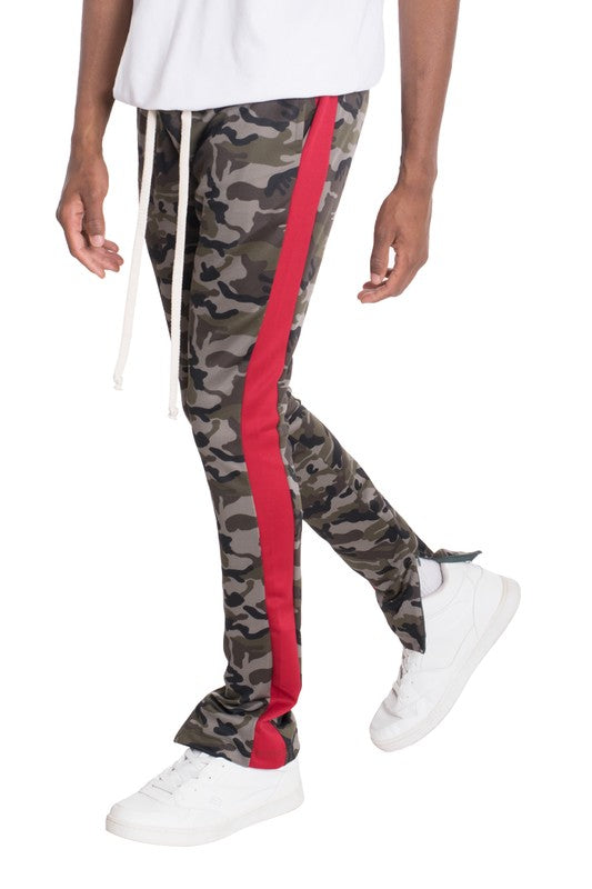 NEUTRAL BLACK CAMO TRACK PANTS