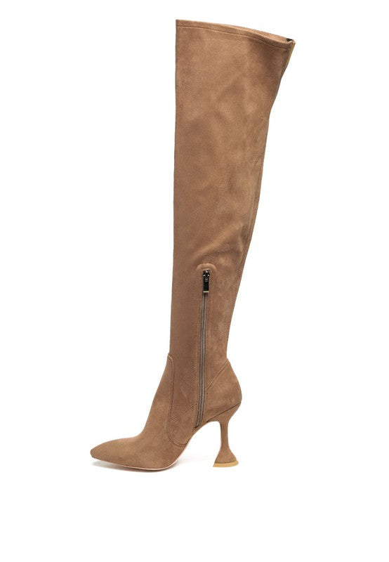 BRANDY OVER THE KNEE HIGH HEELED BOOTS