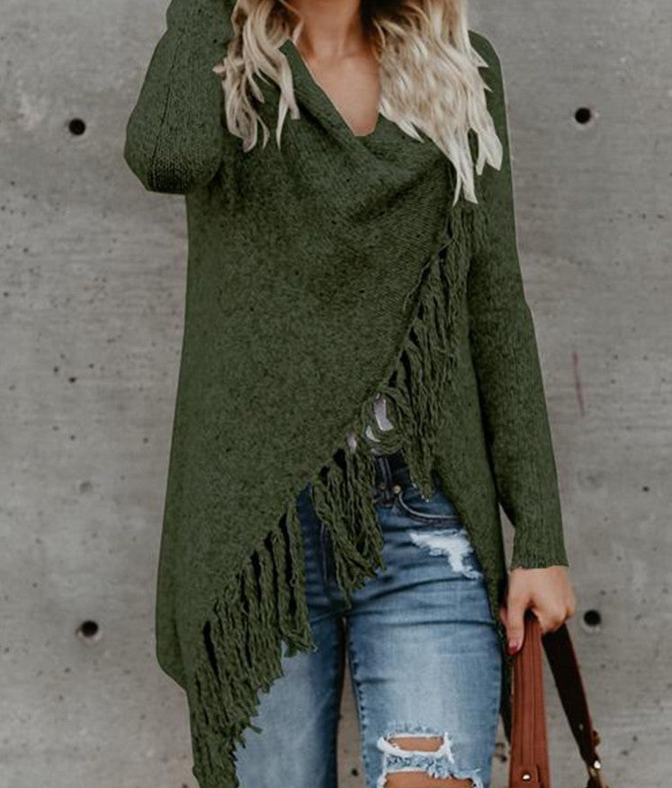 shawl knitted cardigan