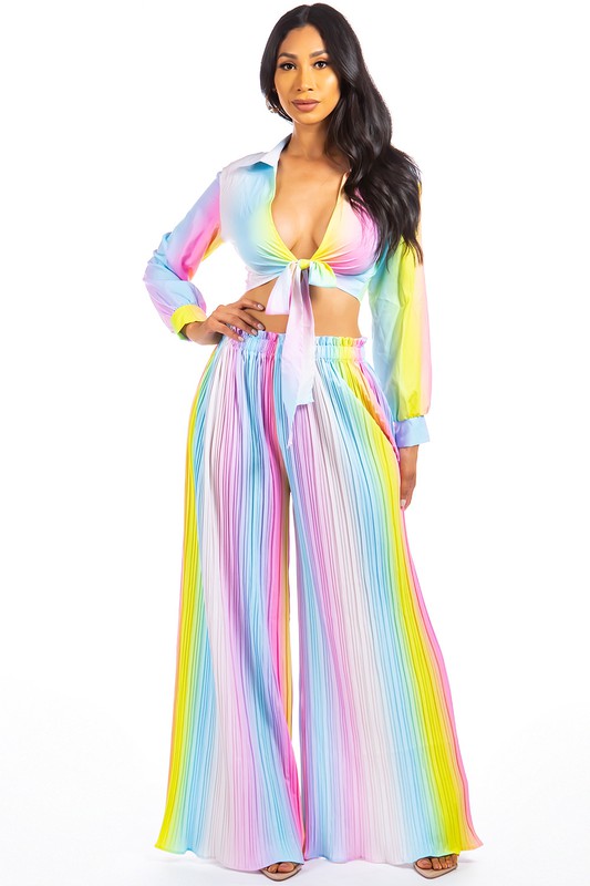 SEXY MULIT STYLE WEAR TWO PIECE PANT SET