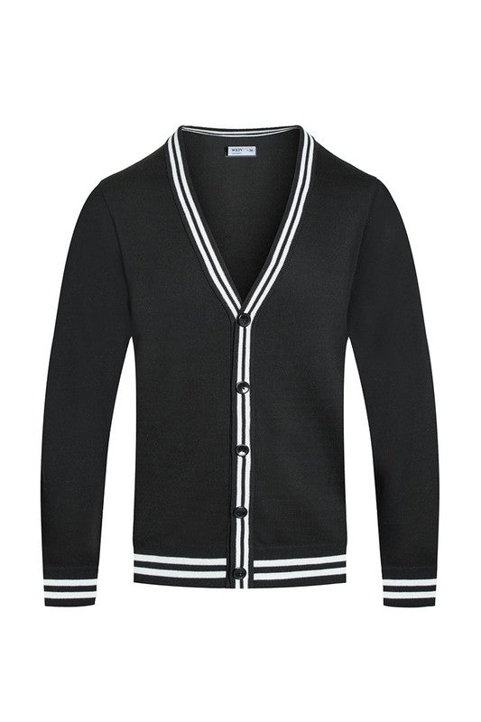 TWO STRIPE CARDIGAN