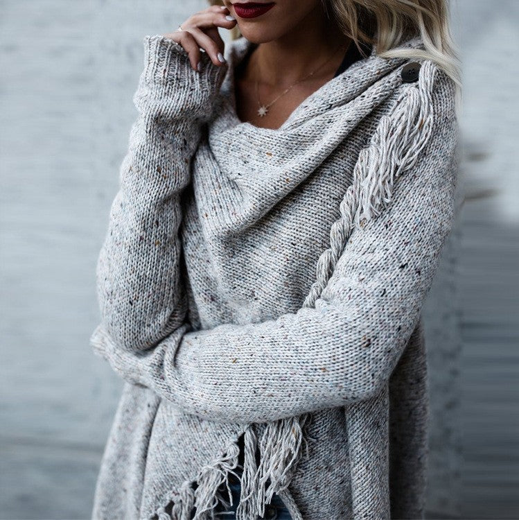 shawl knitted cardigan