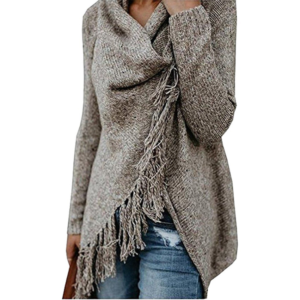 shawl knitted cardigan